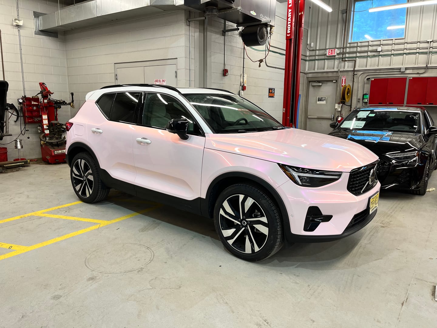 Customer photo review of Candy Metallic Pink White Vinyl Wrap