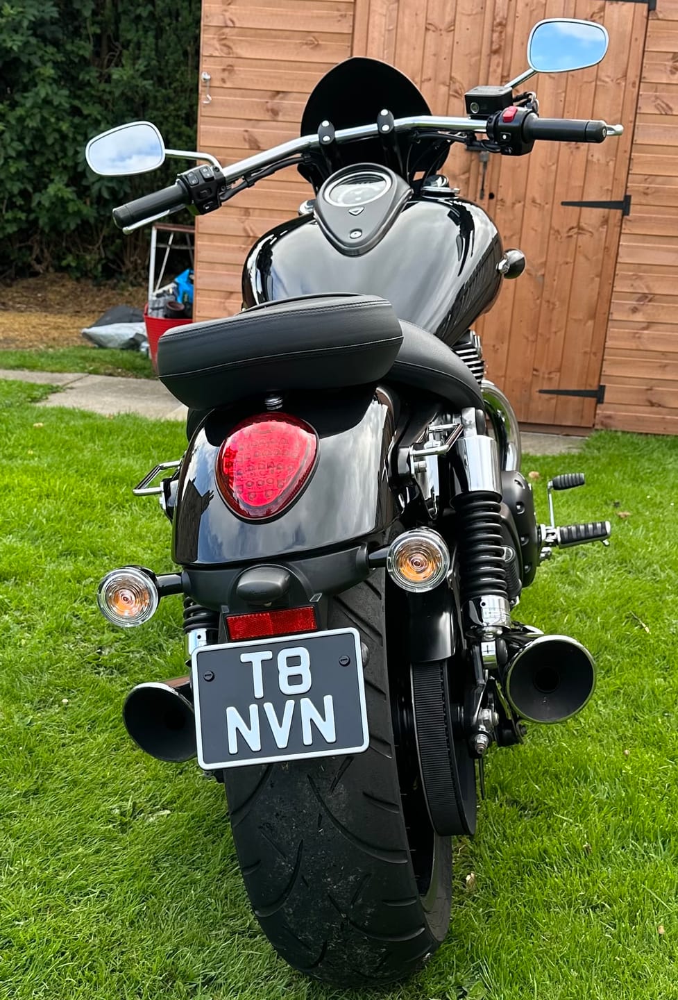 Customer photo review of Classic Metal Pressed 7×5 Motorbike Number Plate