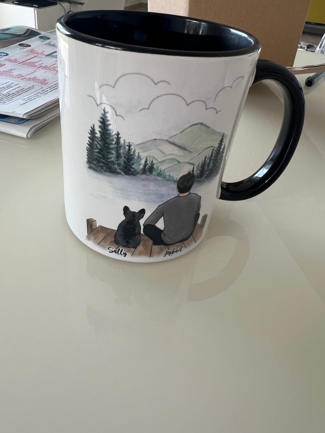 Customer photo review of Homme & Jusqu'à 3 Chiens | Mug Personnalisé
