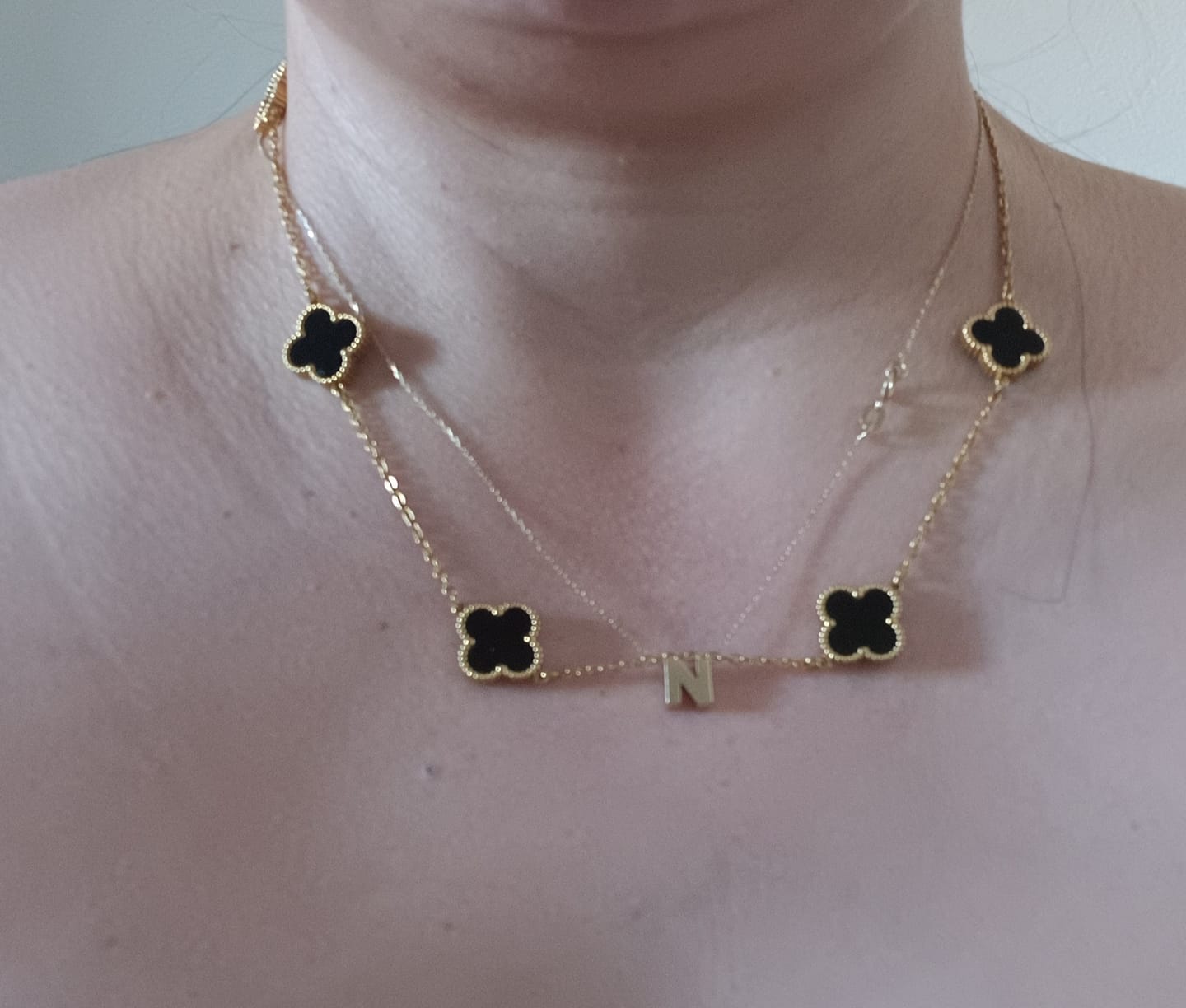 Customer photo review of Set Bratara + Colier Auriu Flower