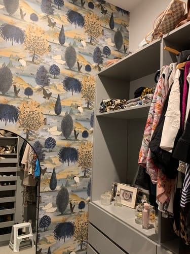 Customer photo review of Tundra - Scenic Landscape Wallpaper - Navy/Ochre