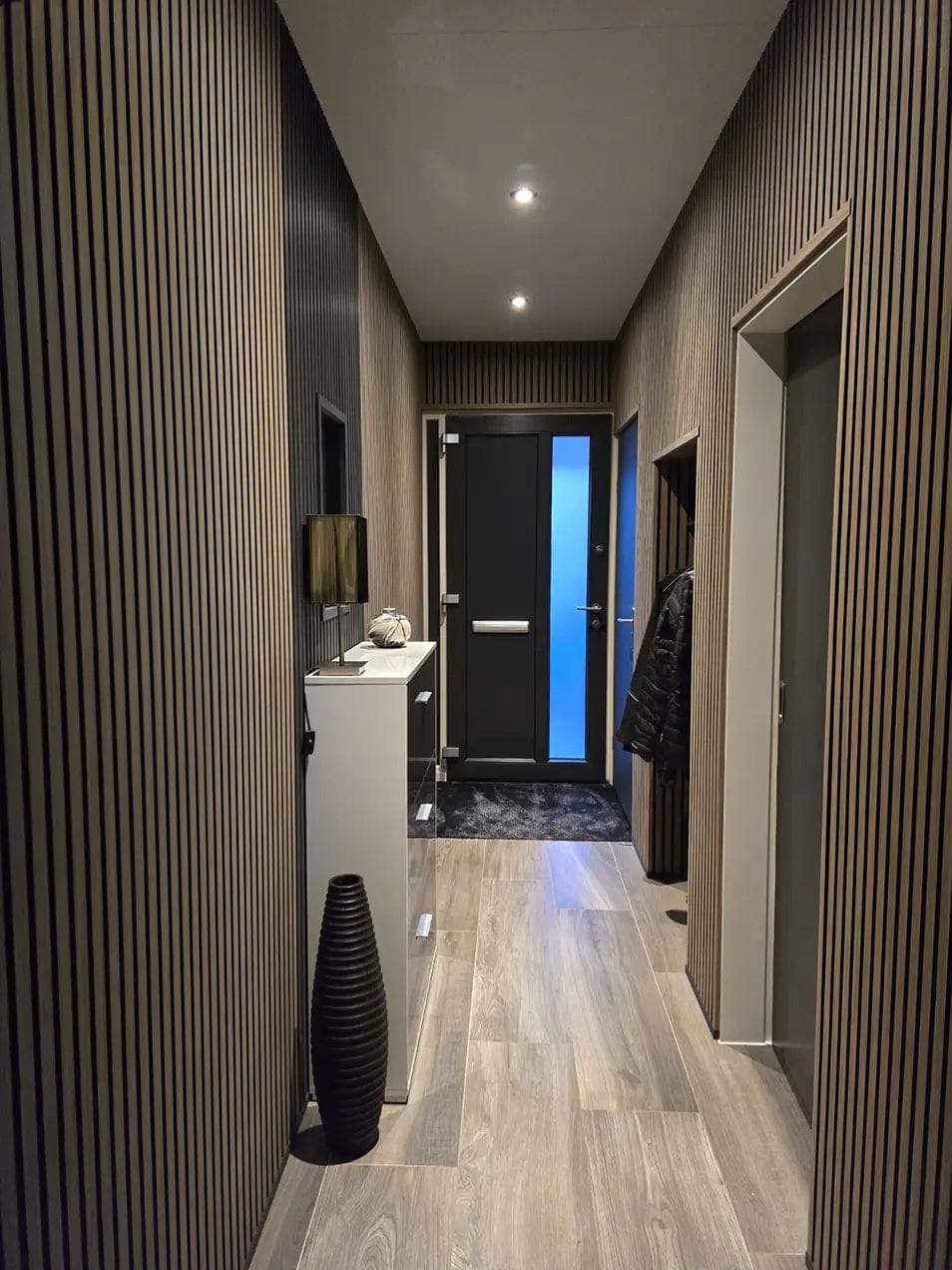 Customer photo review of Panneau acoustique Bois Chêne | Akupanel 260 Feutrine Noir