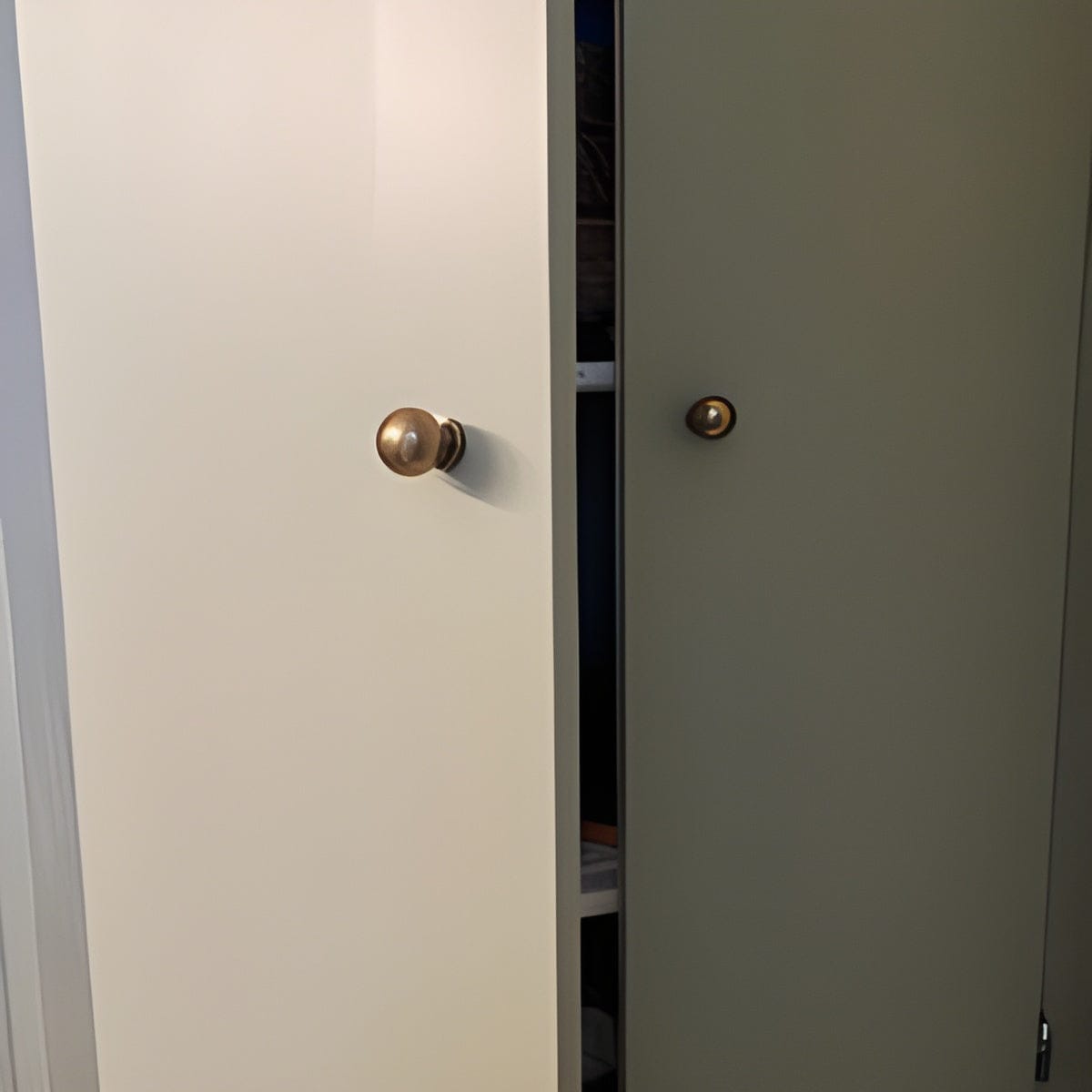 Customer photo review of Brass Ball Knob - Antique Brass