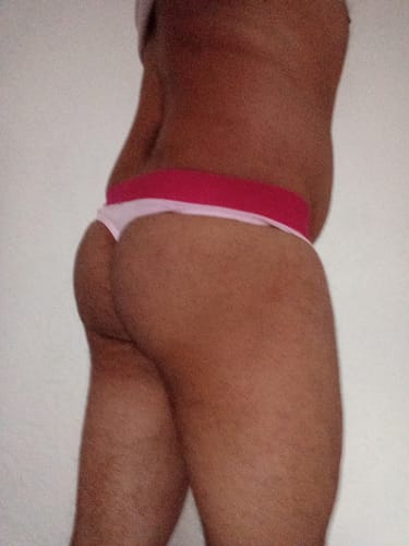 Customer photo review of PINK WAISTBAND THONG