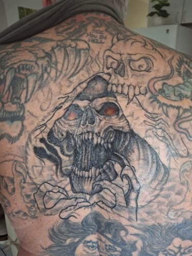 Customer photo review of Painless Tattoo Numbing Cream