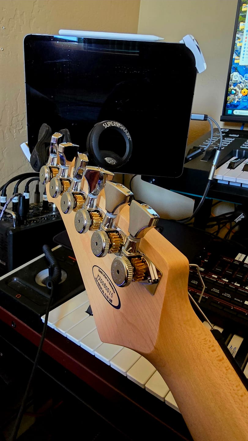 Customer photo review of Guitar Tuner Upgrade Kit for 6 Inline Headstocks (10mm Post Hole)