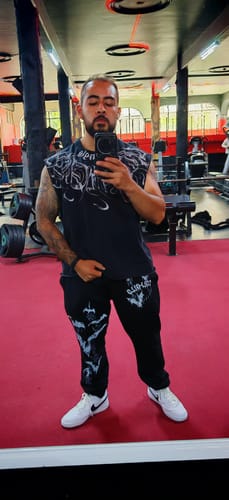 Customer photo review of SCRIPTED CUT-OFFS #3057