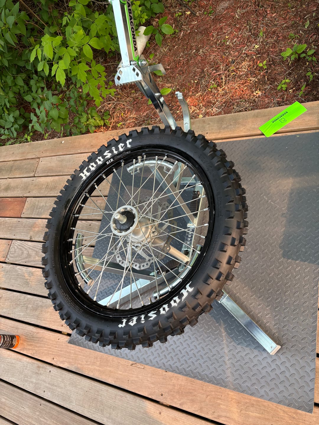 Customer photo review of Rabaconda Dirt Bike Tire Changer