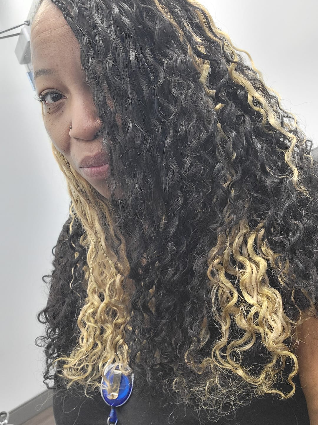 Customer photo review of Spiral Curl Bulk Hair Extensions for Braiding