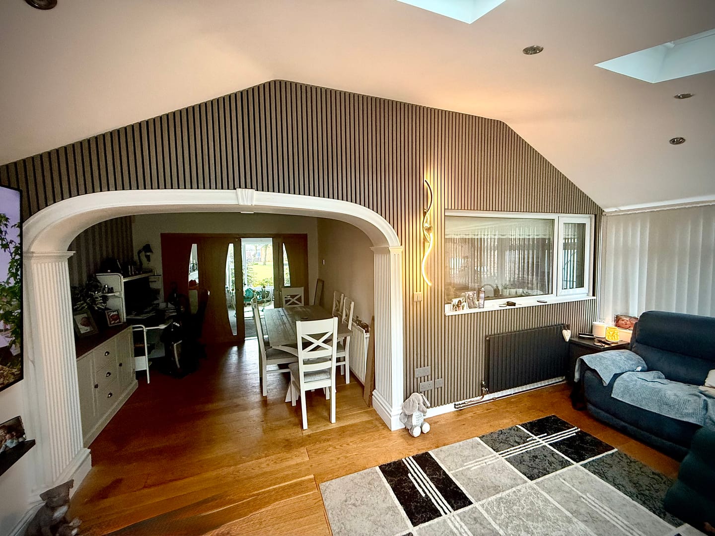 Customer photo review of Wooden Wall Panel | Grey Walnut | Premium 3-sided Wood Veneer