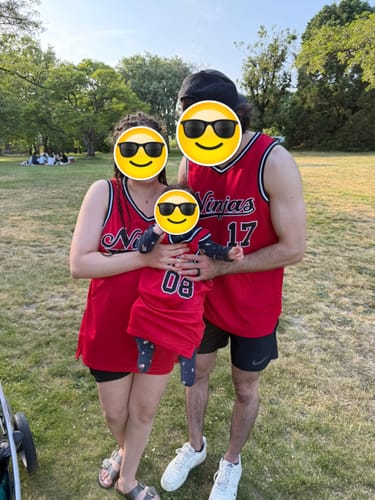 Customer photo review of Custom Red Black-White Classic Tops Basketball Jersey