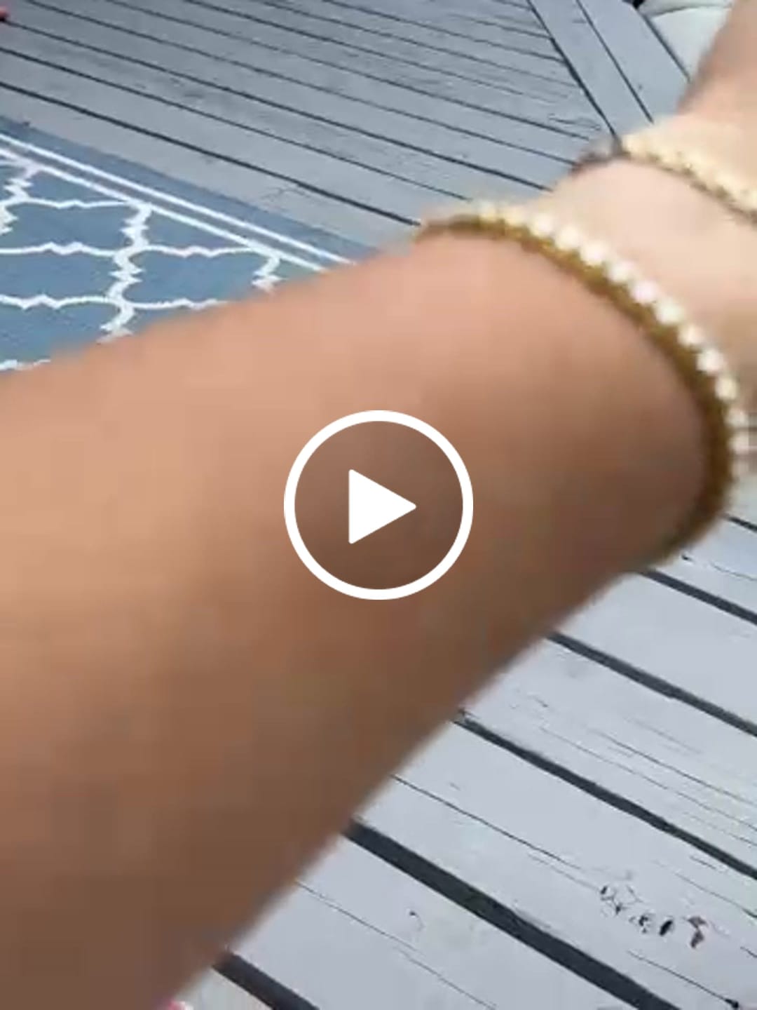 Customer video review of Olivia 18k White Gold Plated Tennis Bracelet with Simulated Diamond Crystals