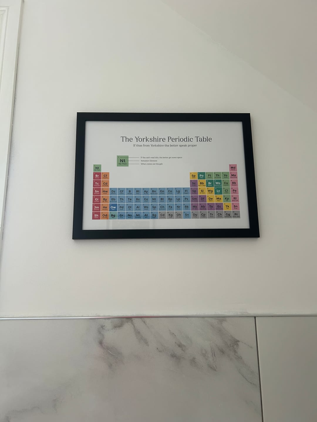 Customer photo review of The Yorkshire Periodic Table - Print