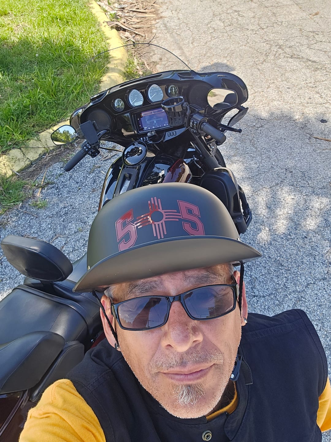 Customer photo review of Baseball Cap STYLE  DOT Motorcycle Helmet