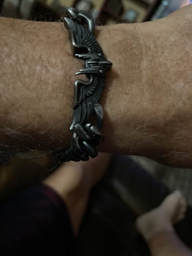 Customer photo review of Masters Of The Air - Wings Of Valor Bracelet: Helps Pair Veterans With A Service Dog or Shelter Dog