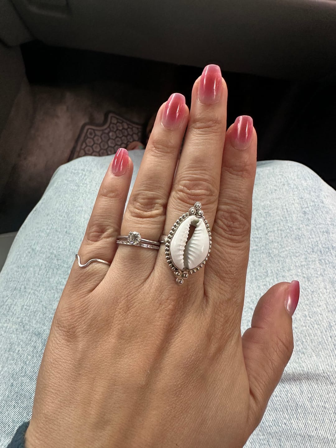 Customer photo review of Cowrie Shell Boho Ring Sterling Silver