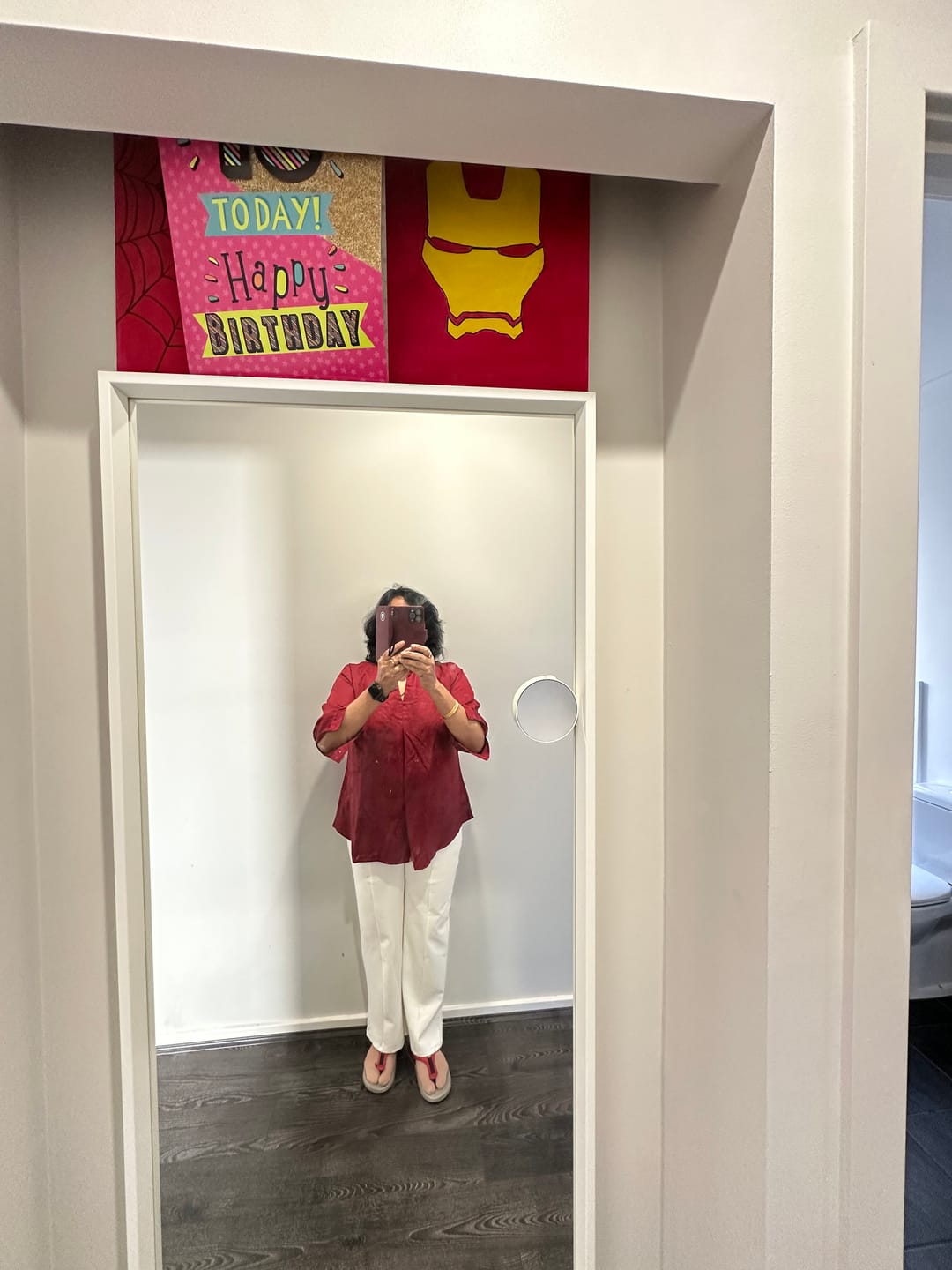 Customer photo review of Maroon Viscose Pleated Top
