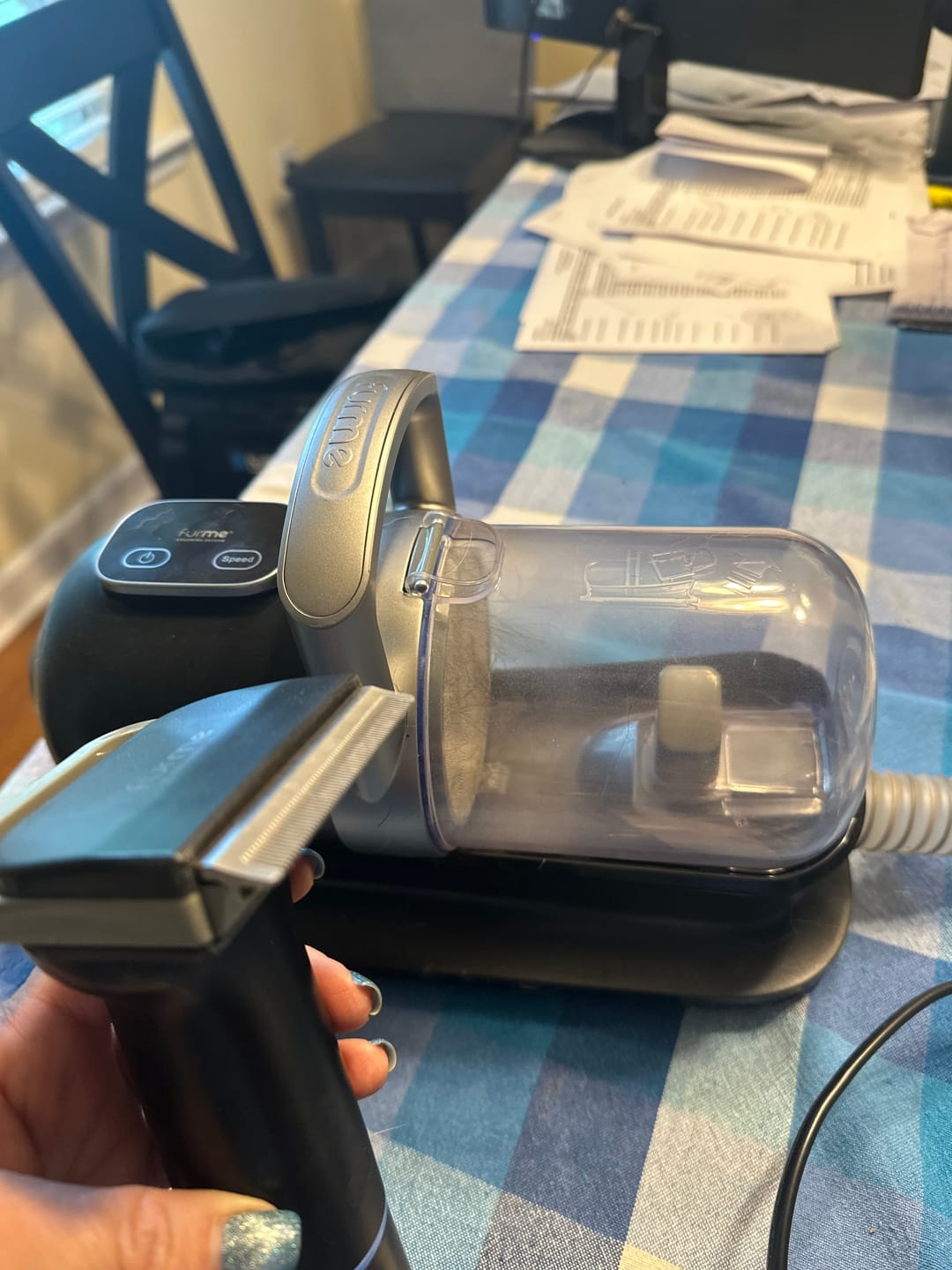 Customer photo review of Original Pet Grooming Vacuum Kit