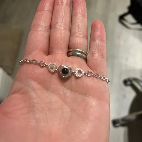 Customer photo review of Hearts Custom Bracelet