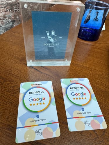 Customer photo review of Google Review Card - RATECARDS™