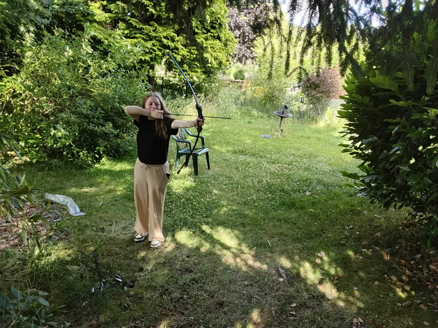 Customer photo review of Sportbogen Set für Kinder mit 6 Carbon-Hybrid Pfeilen und 3 Zielscheiben