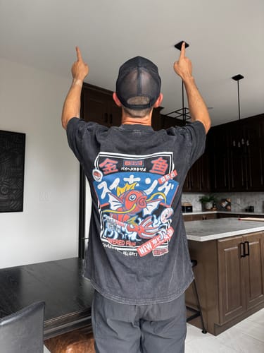 Customer photo review of Koi King Vintage T-Shirt