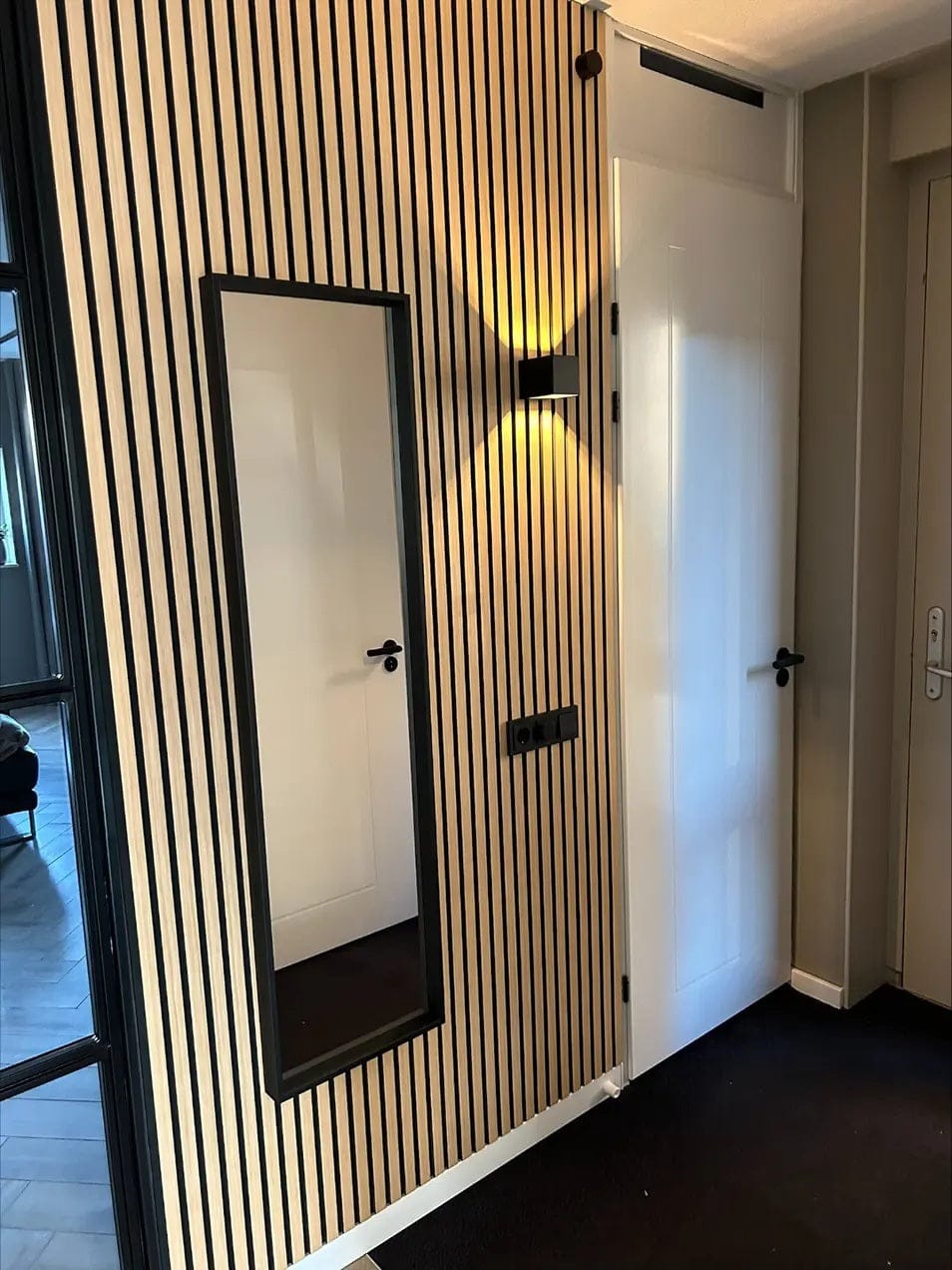 Customer photo review of Panneau acoustique Bois Chêne | Akupanel 260 Feutrine Noir