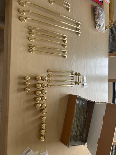 Customer photo review of Richmond Cabinet Pulls - Unlacquered Brass Polished