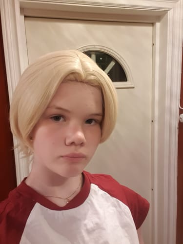 Customer photo review of Alien Stage Luka Short Gold Hair Basic Wig