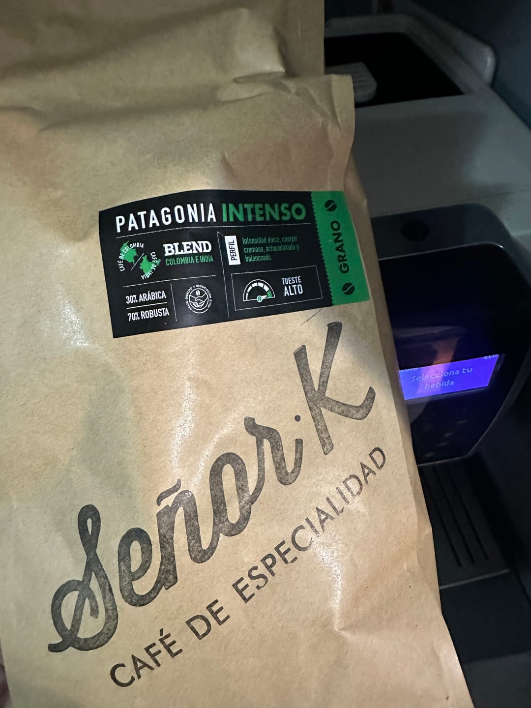 Customer photo review of Blend Patagonia Intenso Bolsa 1 KG | GRANO ENTERO