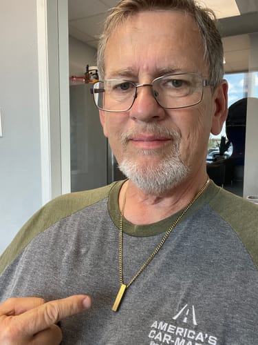 Customer photo review of Modern Urn Pendant