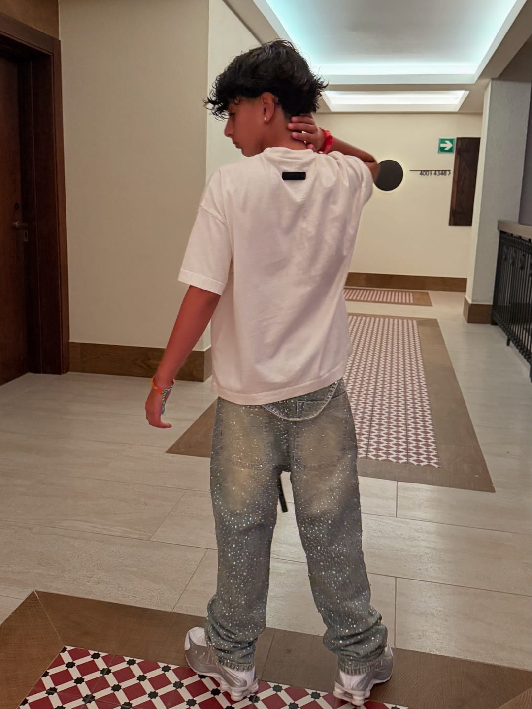 Customer photo review of Aelfric Eden Rhinestone Baggy Jeans