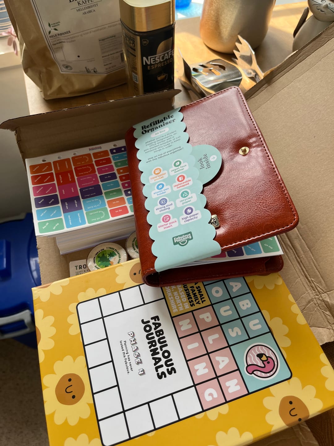 Customer photo review of A6 Organiser - Chestnut Brown