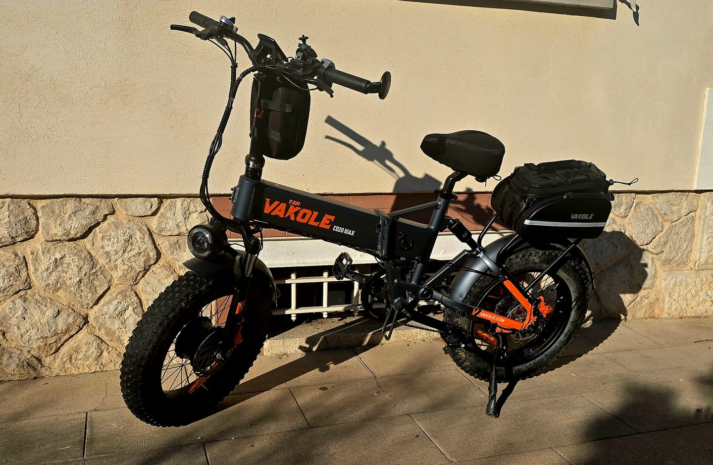 Customer photo review of Vakole Waterproof Bike Rack Bag With Large Capacity(17-35L)