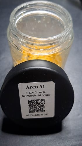 Customer photo review of Area 51 THCA Crumble