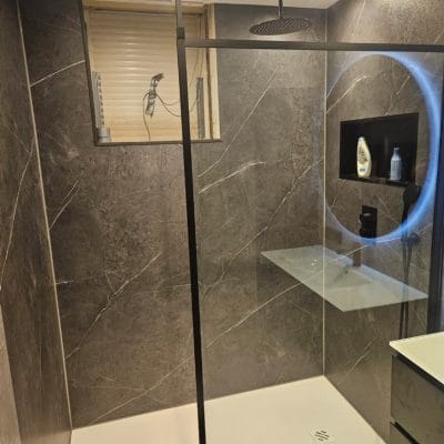 Customer photo review of Panneaux Muraux SPC Marbre Anthracite MAT Premium Qualité