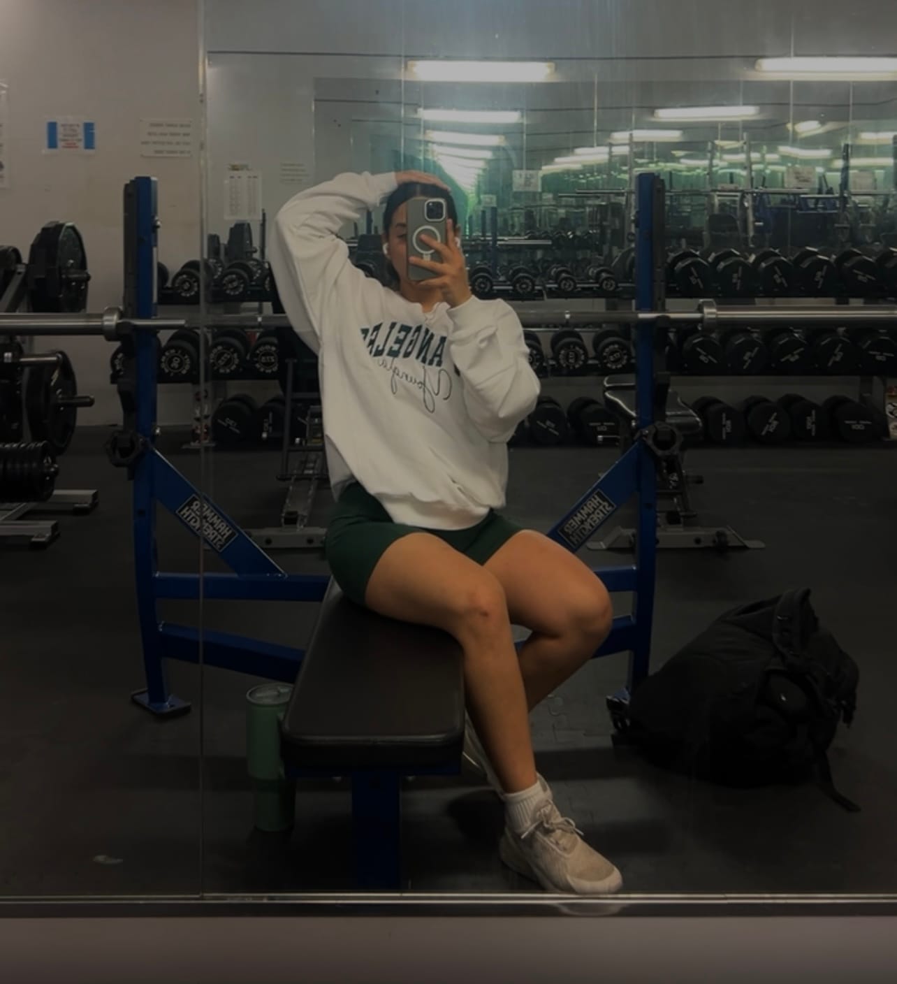 Customer photo review of W563 Varsity Crewneck