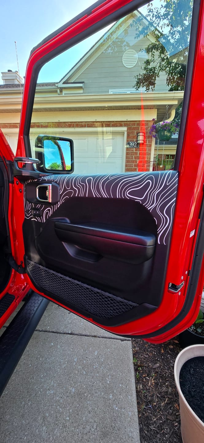Customer photo review of 2018+ Wrangler JL Door Skins | Topographic