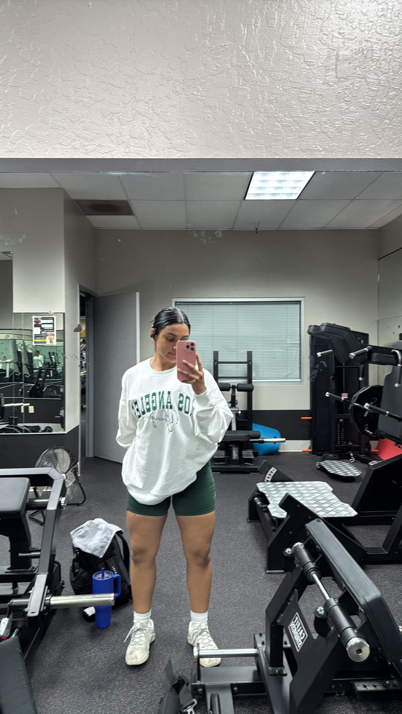 Customer photo review of W563 Varsity Crewneck