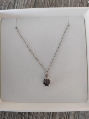 Customer photo review of Personalised Photo Necklace