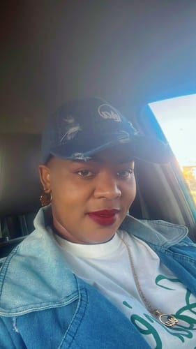 Customer photo review of Era Distressed Denim Cap