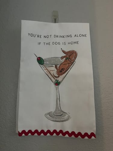 Customer photo review of Martini Dog Ric Rac Towel