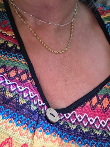Customer photo review of Rope Necklace Gold