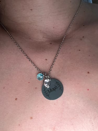 Customer photo review of Necklace: Mama Birthstone