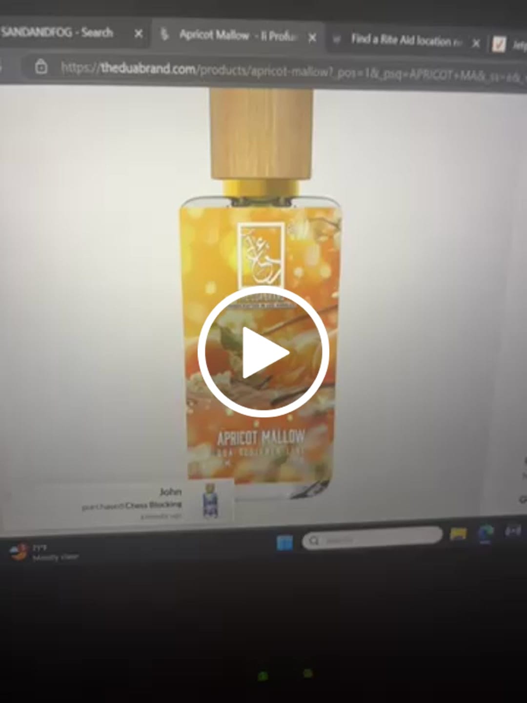 Customer video review of Apricot Mallow