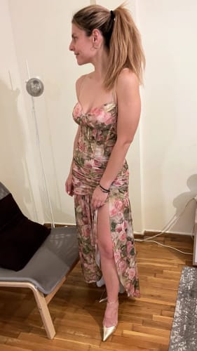 Customer photo review of Floral maxi φόρεμα κορσέ
