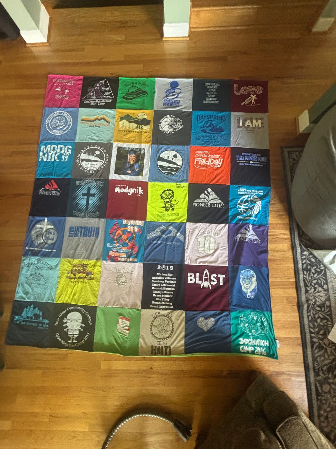 Customer photo review of Quilts for Large and XL T-Shirts