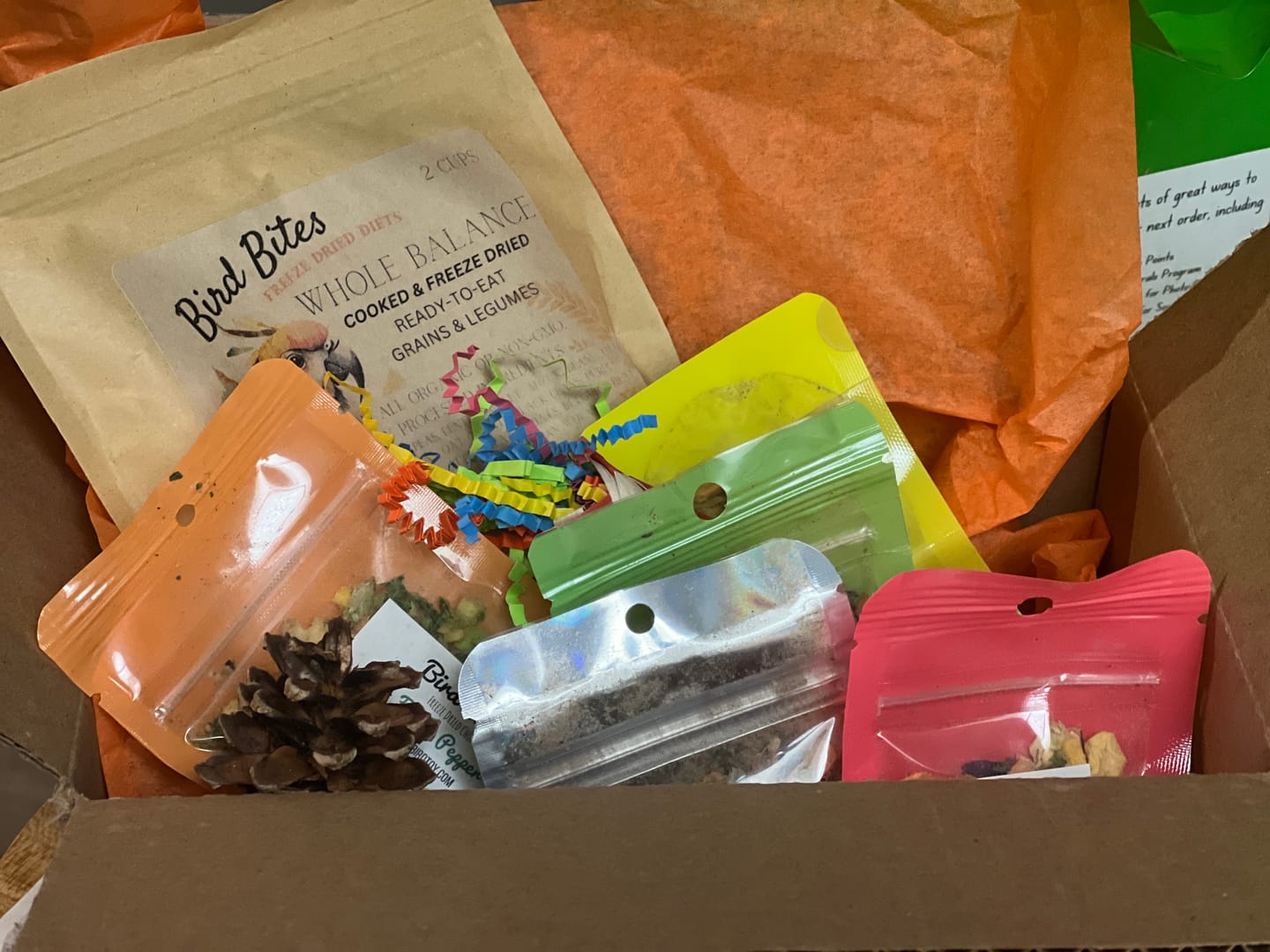 Customer photo review of Bird Bites Mix & Match Samples