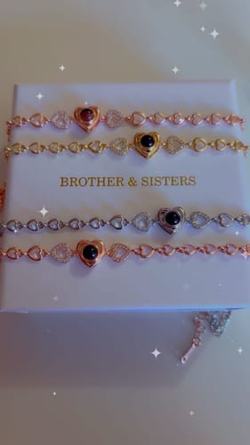 Customer photo review of Hearts Personalised Bracelet
