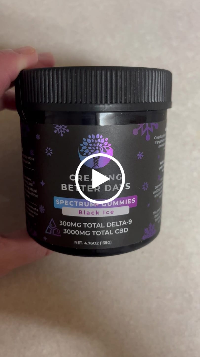Customer video review of Black Ice Spectrum + Gummies 3300 MG